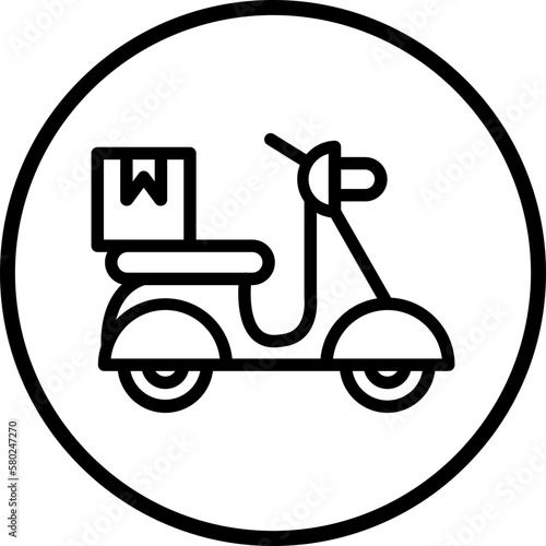 Vector Design Motorbike Delivery Icon Style