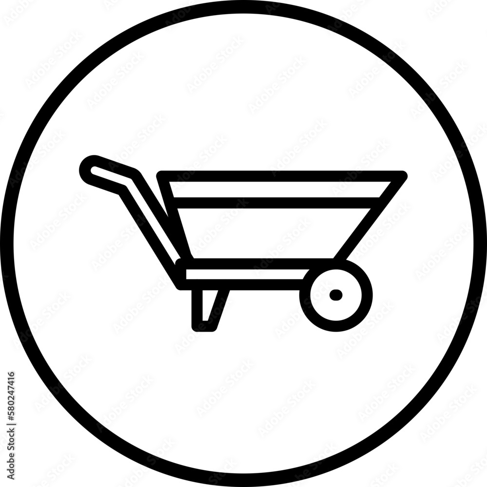Vector Design Wheelbarrow Icon Style Vector Design Wheelbarrow Icon Style