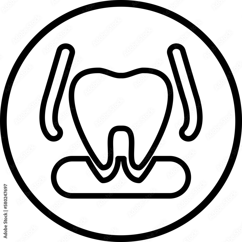 Vector Design Tooth Extraction Icon Style Vector Design Tooth Extraction Icon Style