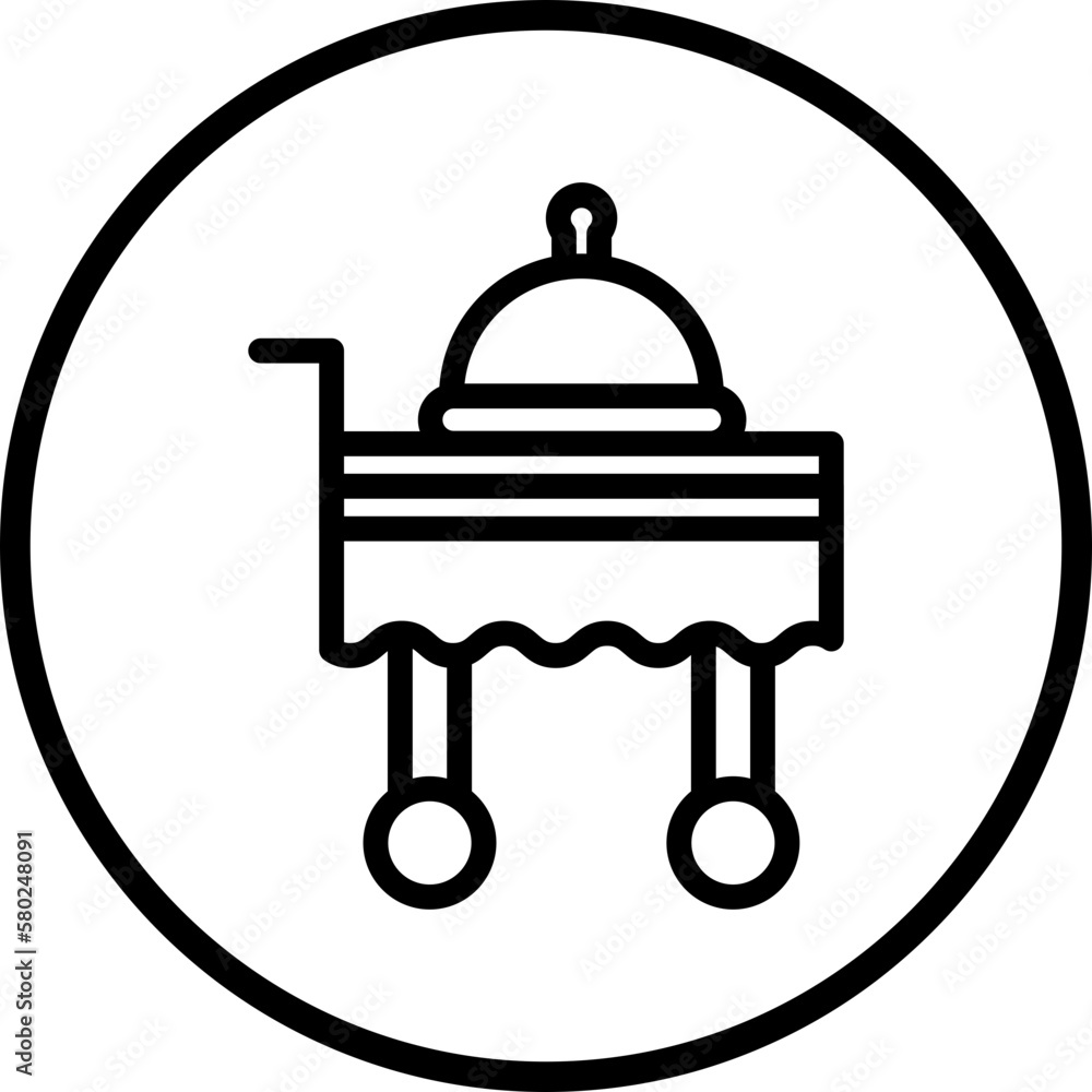 Vector Design Serving Cart Icon Style Vector Design Serving Cart Icon Style