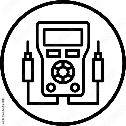 Vector Design Voltmeter Icon Style