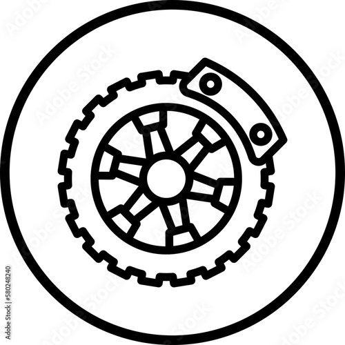 Vector Design Brake Disc Icon Style