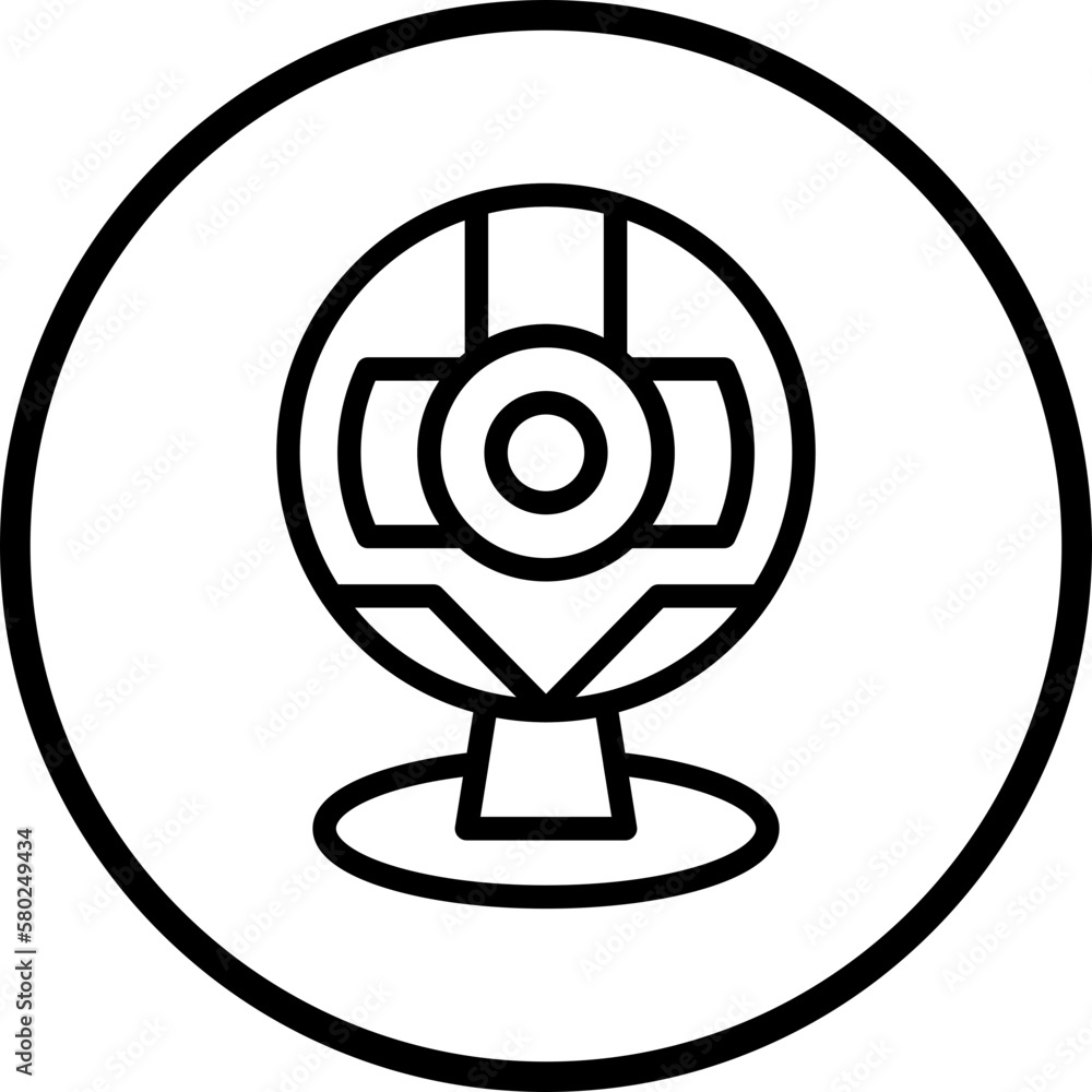 Vector Design Round Webcam Icon Style