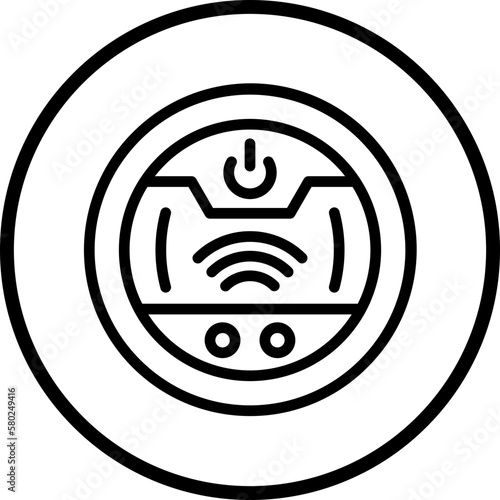 Vector Design Robot Vaccum Icon Style