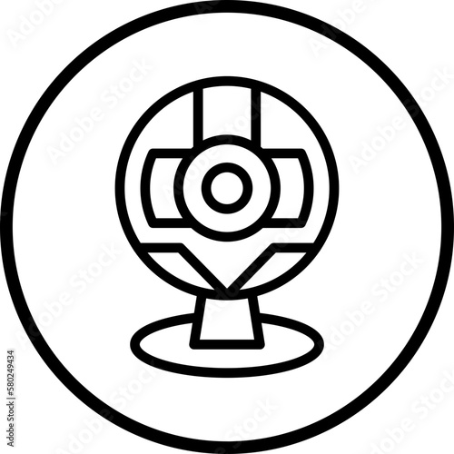 Vector Design Round Webcam Icon Style