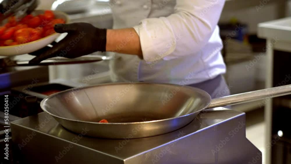 The chef is preparing pasta The chef is preparing pasta