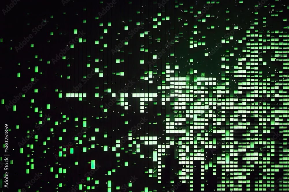 green terminal pixel mess texture background hd. Generative AI green terminal pixel mess texture background hd. Generative AI
