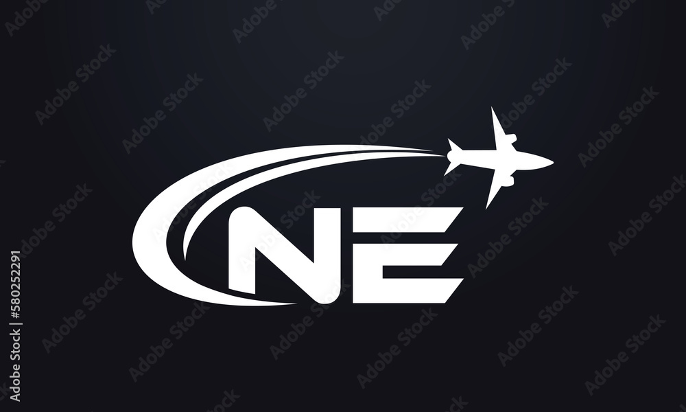 Tour and travel logo design, Airline agency symbol and aviation company monogram vector