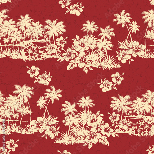 Cute and simple Aloha shirt seamless pattern,