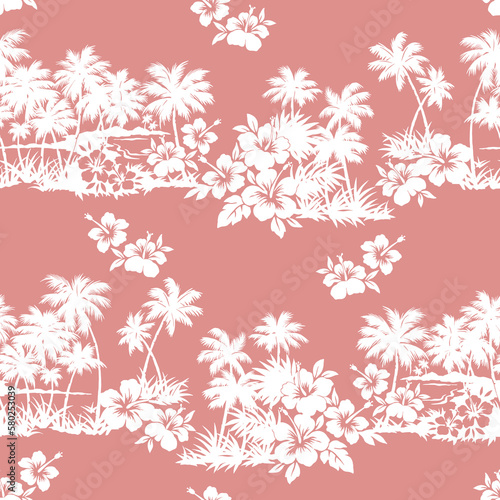 Cute and simple Aloha shirt seamless pattern,