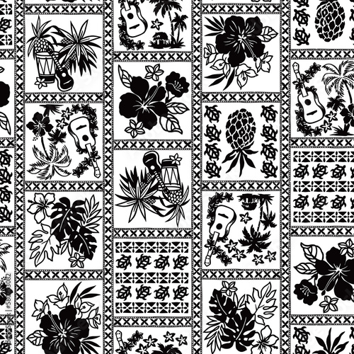 Cute and simple Aloha shirt seamless pattern,