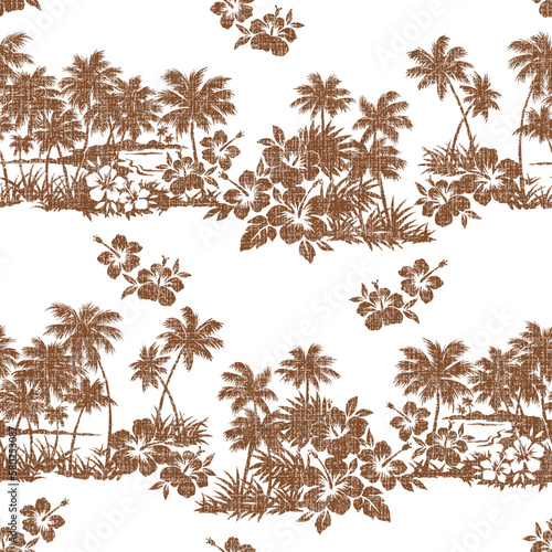 Cute and simple Aloha shirt seamless pattern,