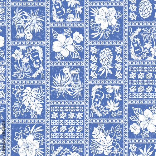 Cute and simple Aloha shirt seamless pattern,