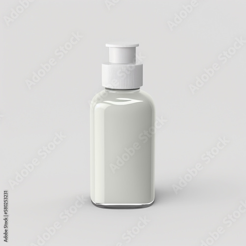 Clean Serum Bottle on White Background, Generative AI