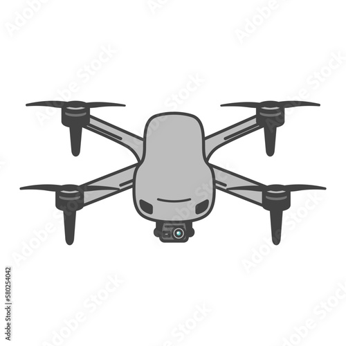 小型のホビードローン・空撮カメラ付き・着陸・停止状態