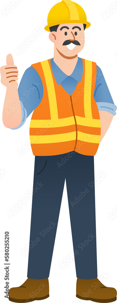 industrial construction worker Labor character. industrial construction worker Labor character.