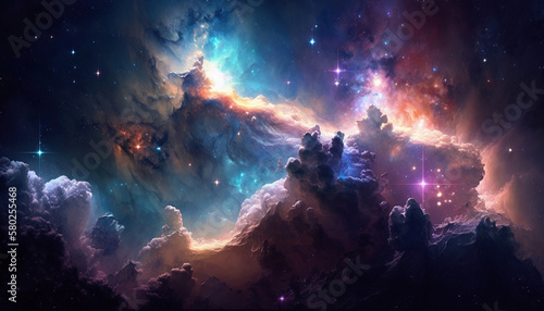 Generative AI Universe stars  nebula galaxy 