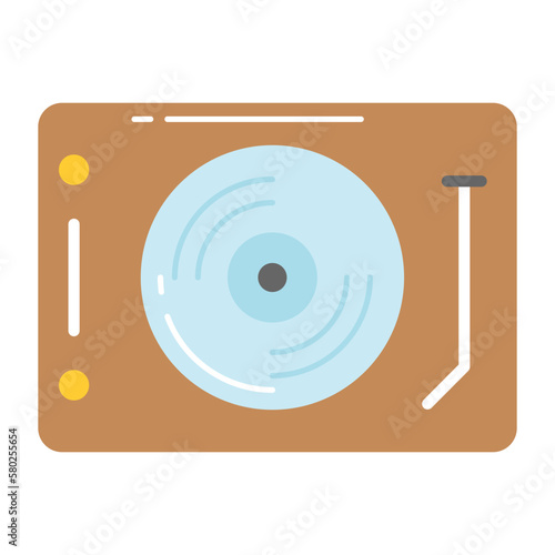 An amazing icon of vinyl player in modern style