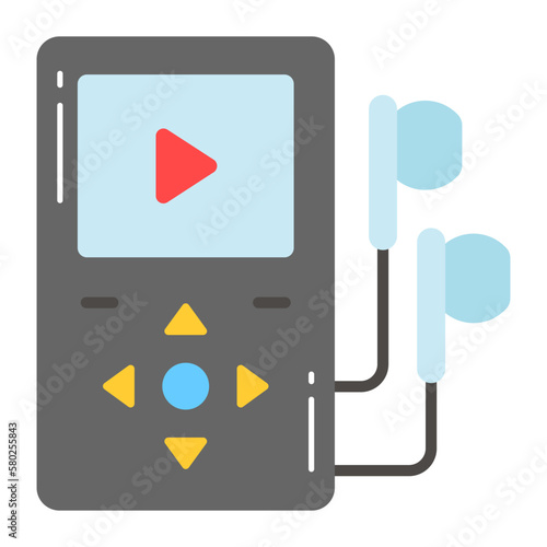 Vector design of music player in modern style, easy to use icon
