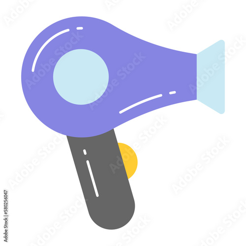 Hair dryer machine icon, editable vector design