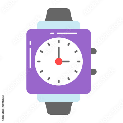 Well designed icon of wristwatch, a portable watch vector