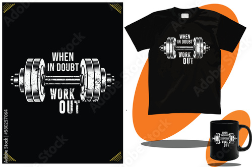Gym Fitness T shirt design and mug design vector for boys and girls and super cool gym t shirt design template and concept and women fitness t shirt Design