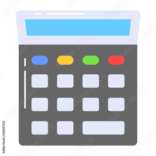 Modern icon of calculator, calculating device vector design