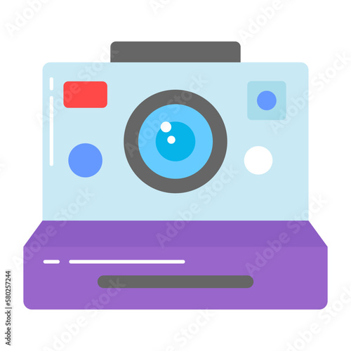 An amazing icon of instant camera, photo shoot equipment