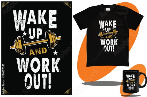 Gym Fitness T shirt design and mug design vector for boys and girls and super cool gym t shirt design template and concept and women fitness t shirt Design