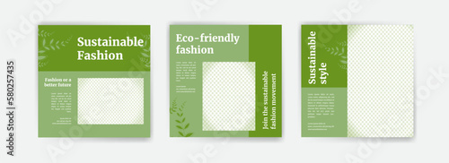 Social media banner ads for Sustainable fashion products