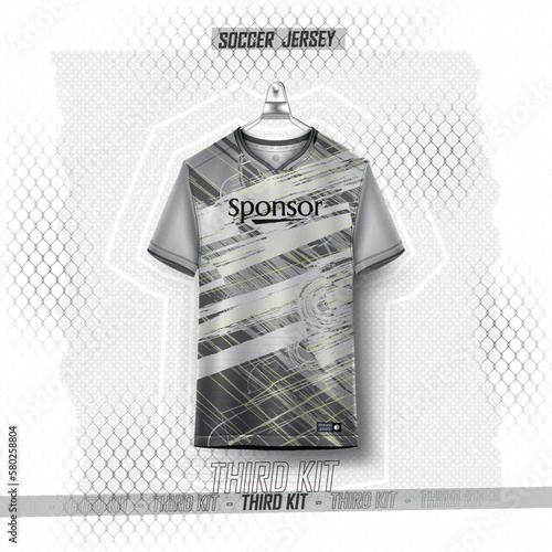 Soccer jersey design for sublimation.abstract mordern sports jersey design template 