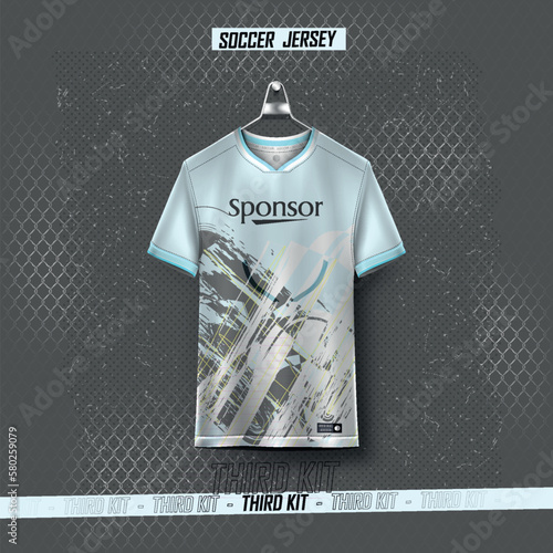 Soccer jersey design for sublimation.abstract mordern sports jersey design template 