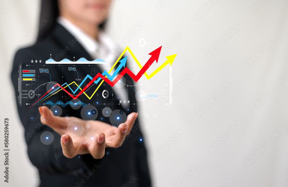 business person drawing a chart business person drawing a chart