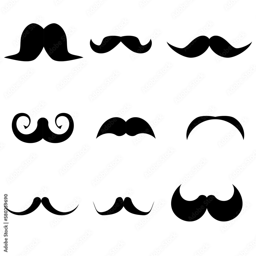 set of mustaches set of mustaches