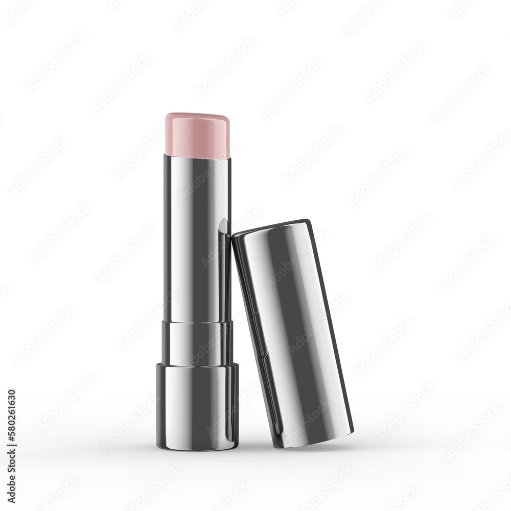 silver lip balm open bottle front view isolated transparent silver lip balm open bottle front view isolated transparent