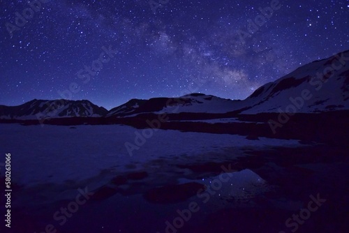 Million-star view at Tateyama alpine, Japan