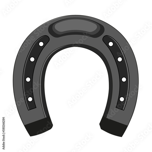 Horse shoe, lucky horseshoe on white background