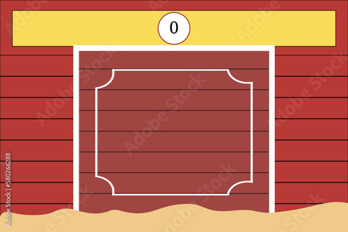 Burladero special background, colorful bullring
