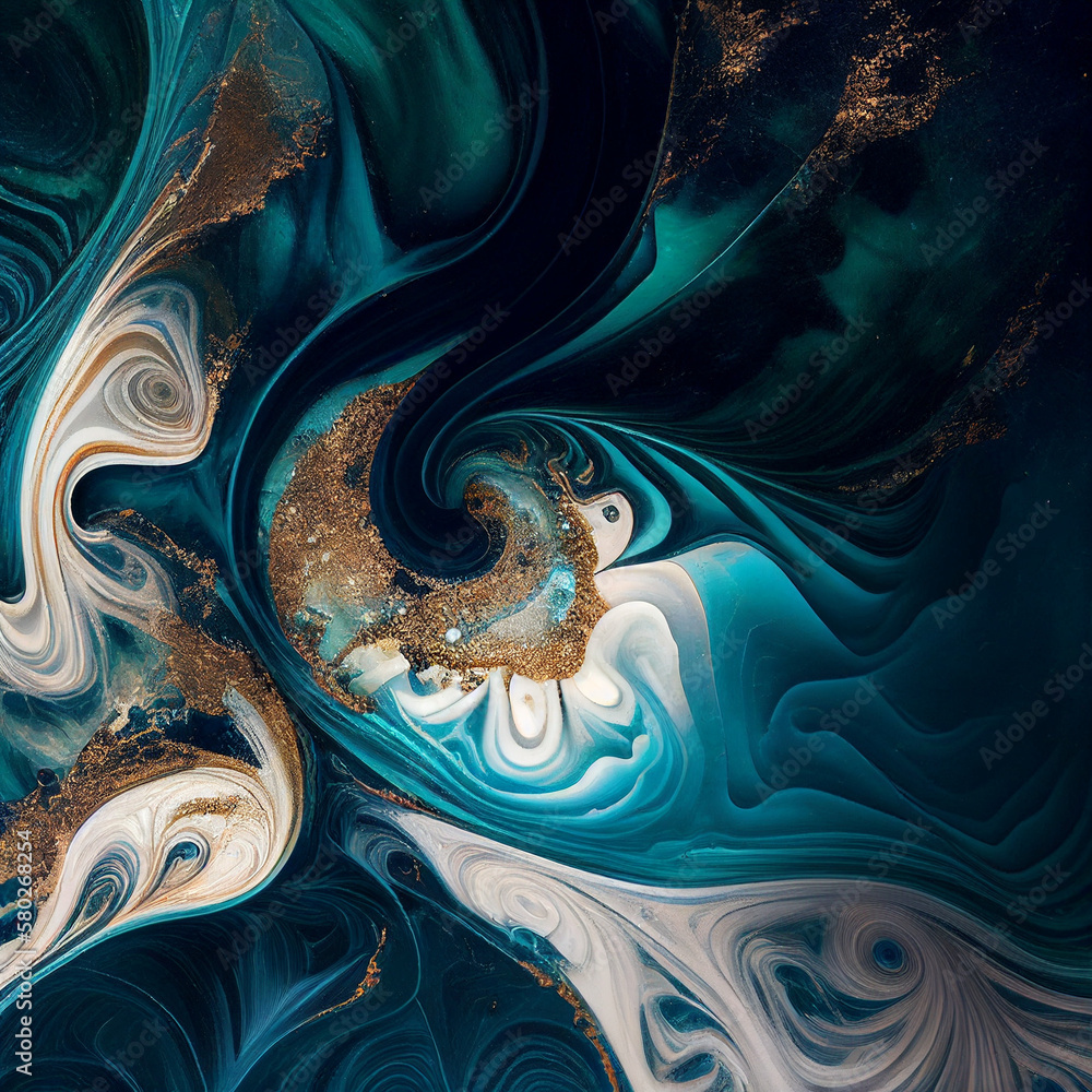 Abstract Ocean with Natural Luxury Texture, Marble Swirls and Agate Ripples AI generated Abstract Ocean with Natural Luxury Texture, Marble Swirls and Agate Ripples AI generated