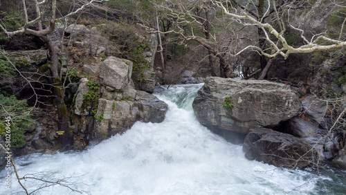 Hasanboğuldu Waterfall Mount Ida in Balıkesir Turkey. photo