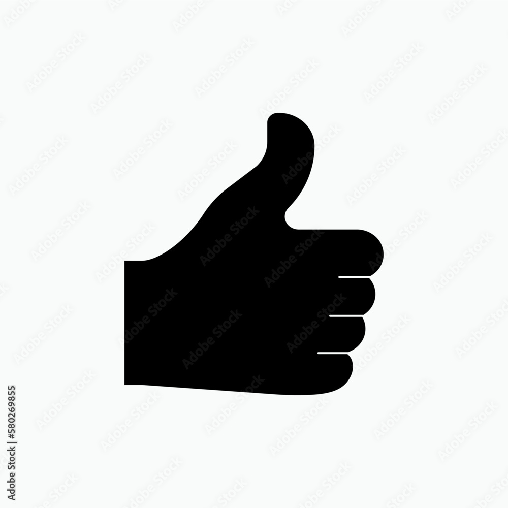 Thumb Icon. Symbol : Agree or Like - Vector. Thumb Icon. Symbol : Agree or Like - Vector.