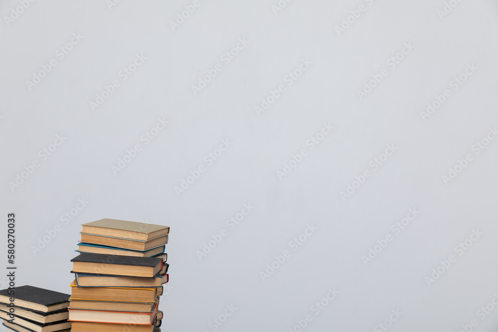 knowledge science books on a white background reading in the library in the office knowledge science books on a white background reading in the library in the office