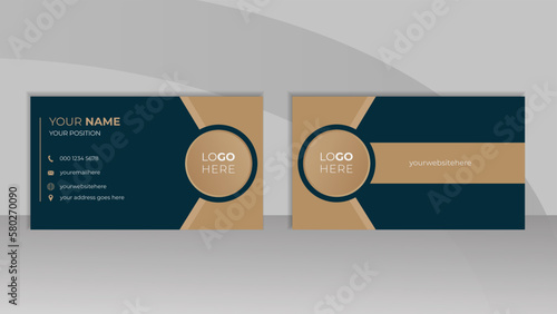 Modern Double sided business card design for business and personal use. Creative and clean visiting card or presentation card template. Vector illustration card design.

