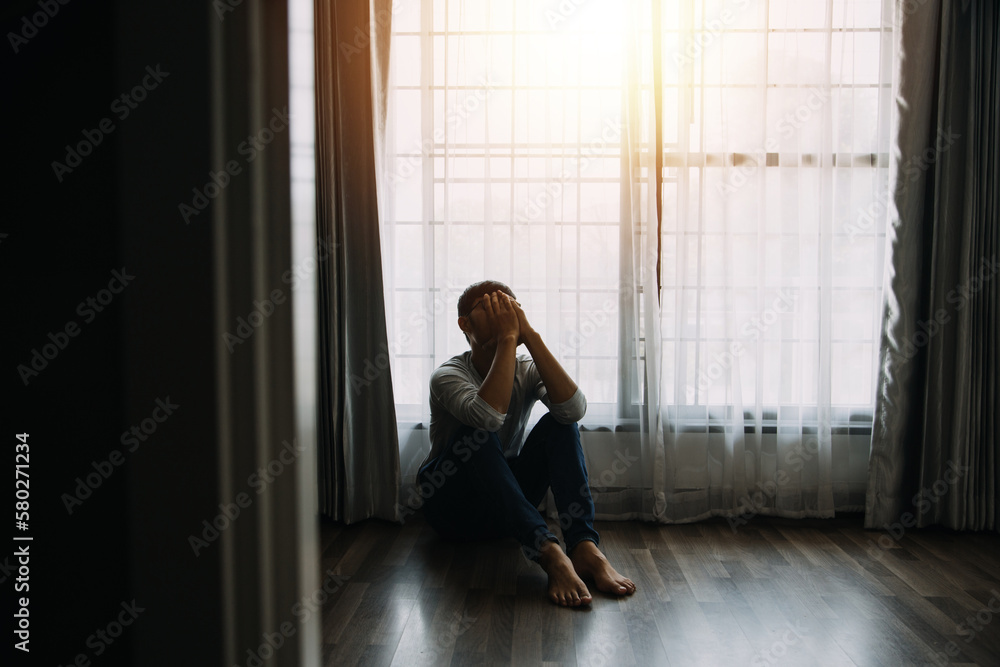 Asian women are stressed while working on laptop, Tired asian businesswoman with headache at office, feeling sick at work, copy space Asian women are stressed while working on laptop, Tired asian businesswoman with headache at office, feeling sick at work, copy space