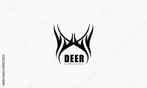  abstract antlers vector background logo