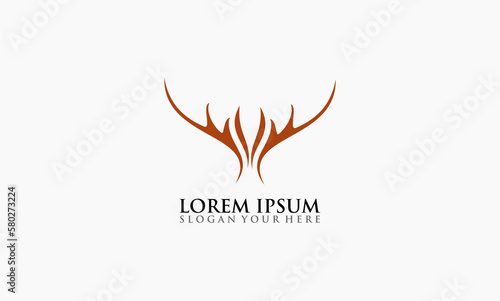 abstract antlers vector deers logo