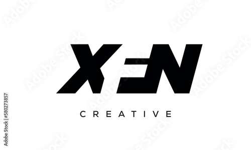 XFN letters negative space logo design. creative typography monogram vector