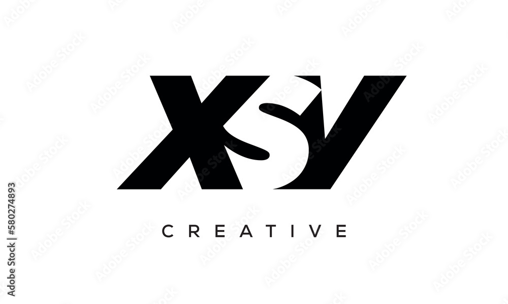 XSB letters negative space logo design. creative typography monogram vector XSB letters negative space logo design. creative typography monogram vector