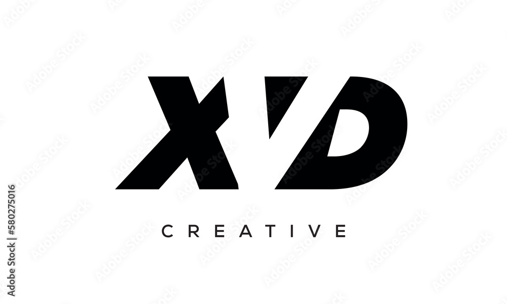 XVD letters negative space logo design. creative typography monogram vector XVD letters negative space logo design. creative typography monogram vector