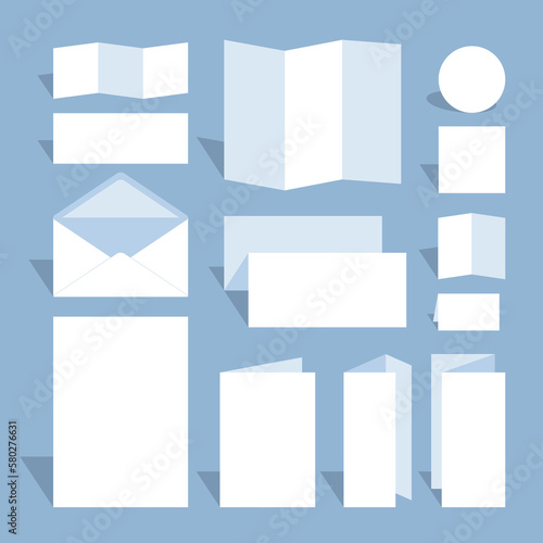 Conjunto de maquetas de papelería en blanco
